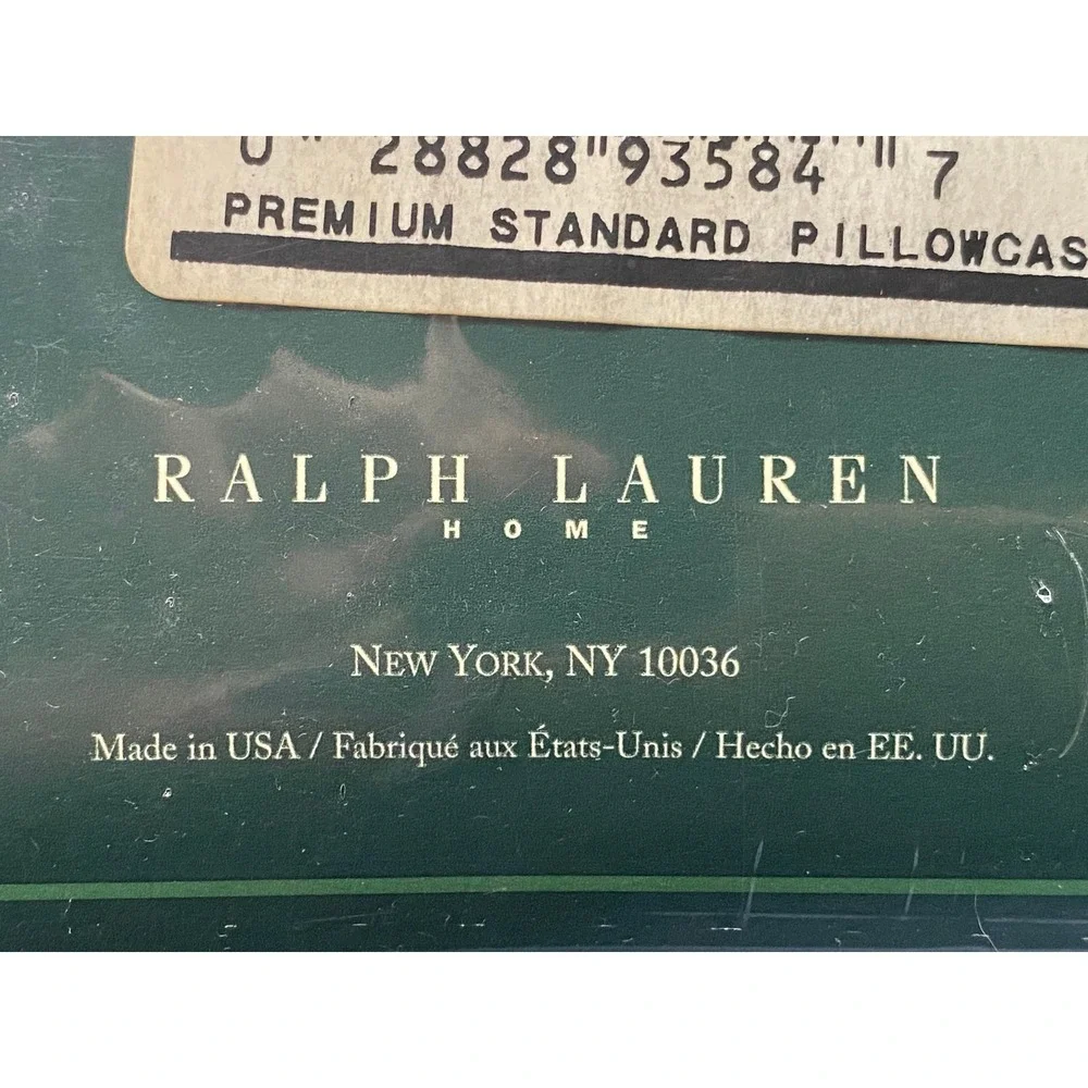 New Ralph Lauren Porcelain Medallion Standard Blue White Pillowcases Set Of 2